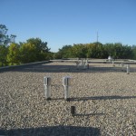 Flat roof with gravel