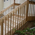 New deck railing installation